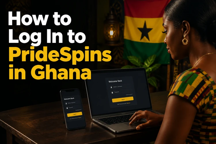 How to Log In to PrideSpins in Ghana
